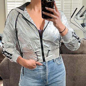 LF STORES SILVER REFLECTIVE JACKET